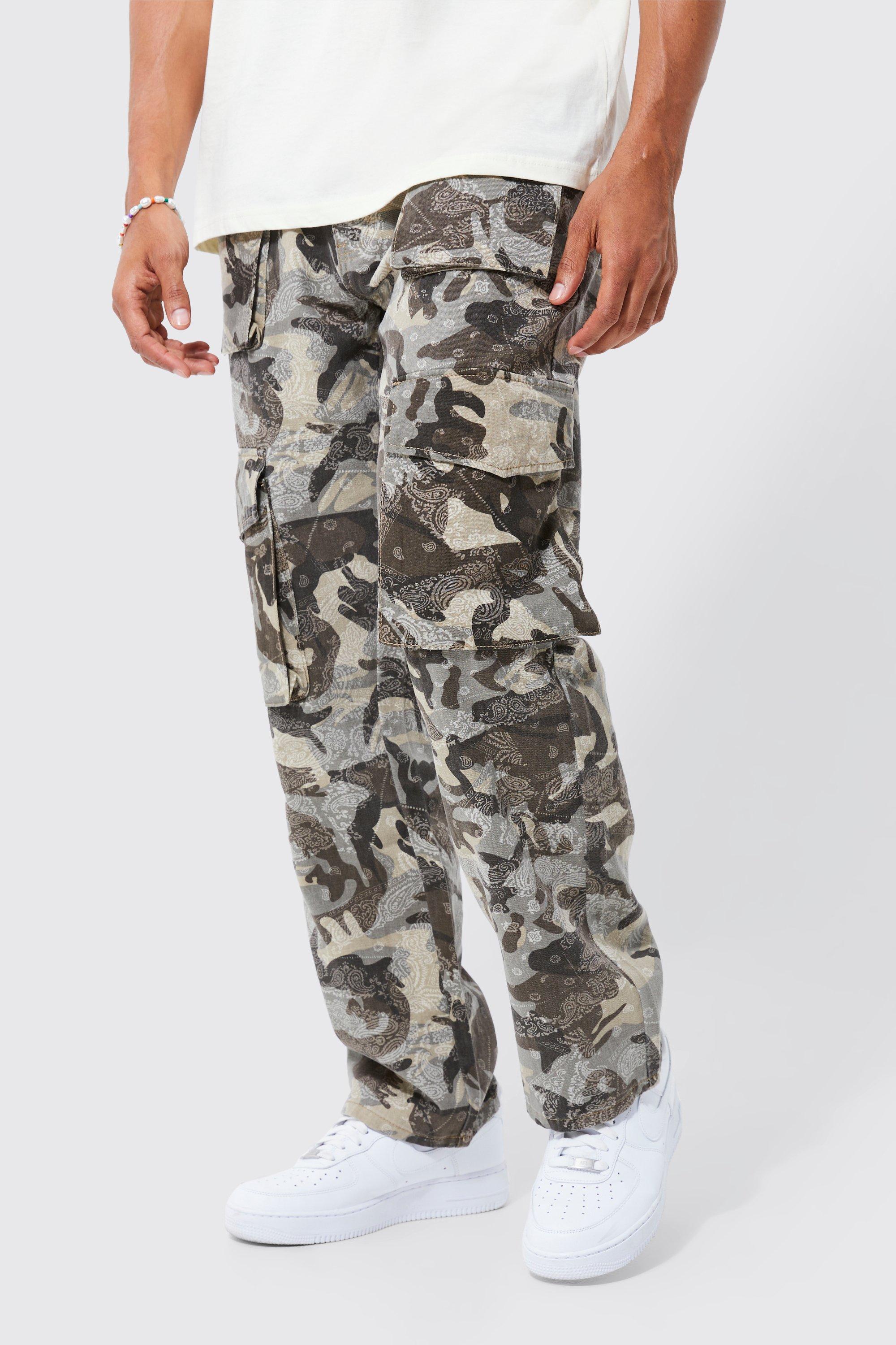 Fixed Relaxed Camo Bandana Cargo Pants